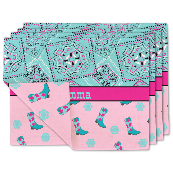 Custom Cowgirl Linen Placemat w/ Name or Text