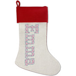 Cowgirl Red Linen Stocking (Personalized)