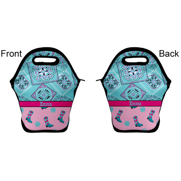 Cowgirl Lunch Bag - Front and Back