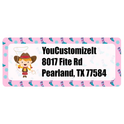 Cowgirl Return Address Labels (Personalized)