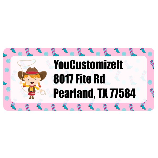 Custom Cowgirl Return Address Labels (Personalized)