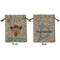 Cowgirl Medium Burlap Gift Bag - Front and Back