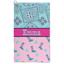 Cowgirl Microfiber Golf Towel - Large (Personalized)