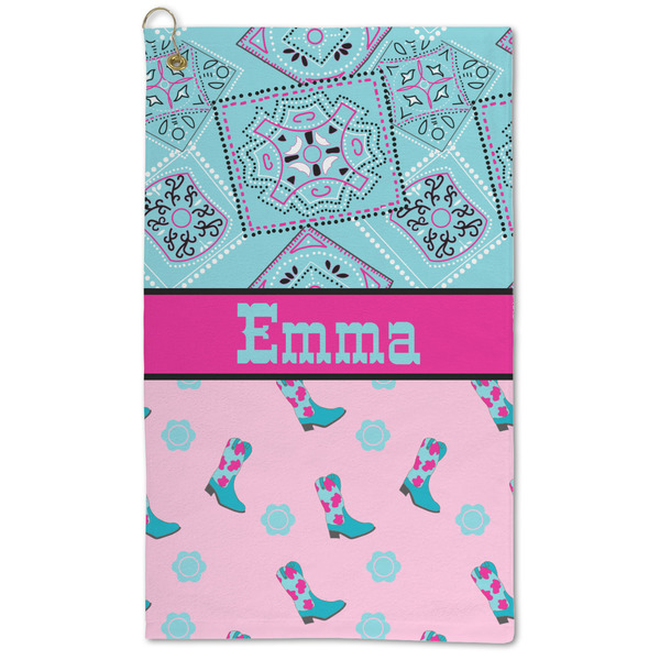 Custom Cowgirl Microfiber Golf Towel - Large (Personalized)