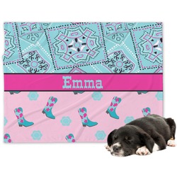 Cowgirl Dog Blanket - Large (Personalized)
