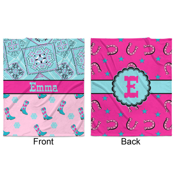 Cowgirl Minky Blanket - 50"x60" - Double Sided - Front & Back