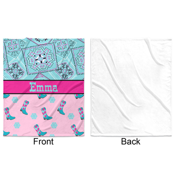 Cowgirl Minky Blanket - 50"x60" - Single Sided - Front & Back