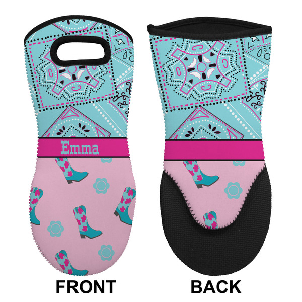 Cowgirl Neoprene Oven Mitt (Front & Back)
