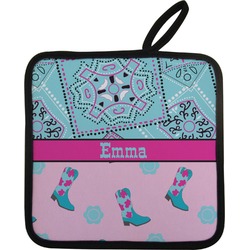 Cowgirl Pot Holder w/ Name or Text