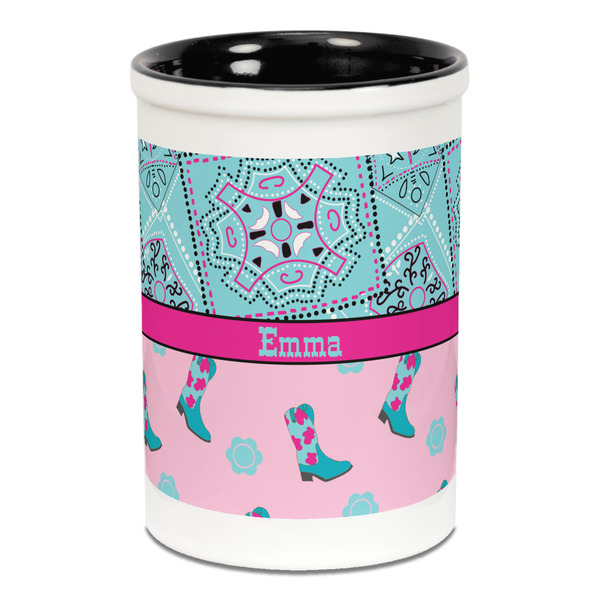 Cowgirl Pencil Holder - Black