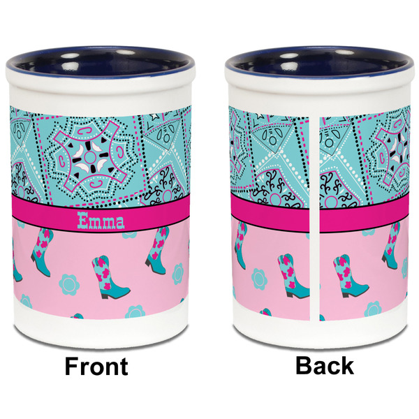 Cowgirl Pencil Holder - Blue - approval