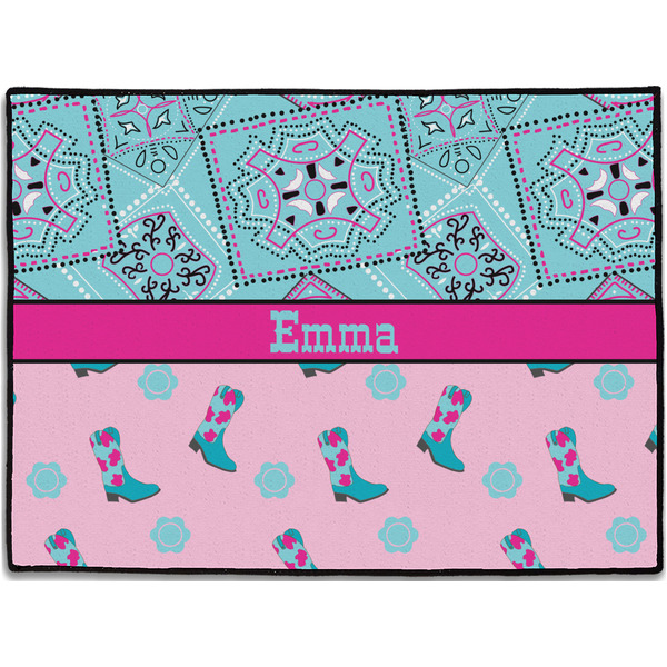 Custom Cowgirl Door Mat (Personalized)