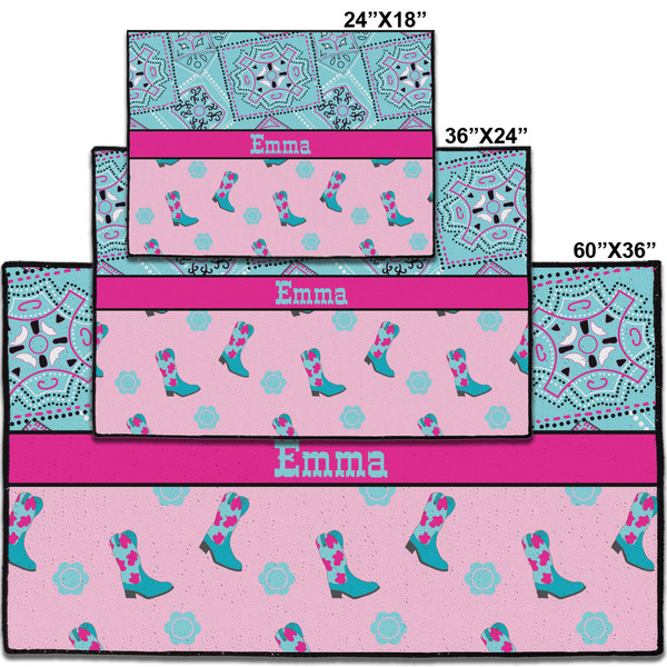 Cowgirl Personalized Door Mat - Group Parent IMF