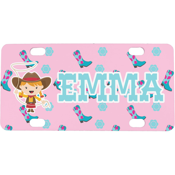 Custom Cowgirl Mini/Bicycle License Plate (Personalized)