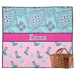 Cowgirl Outdoor Picnic Blanket (Personalized)