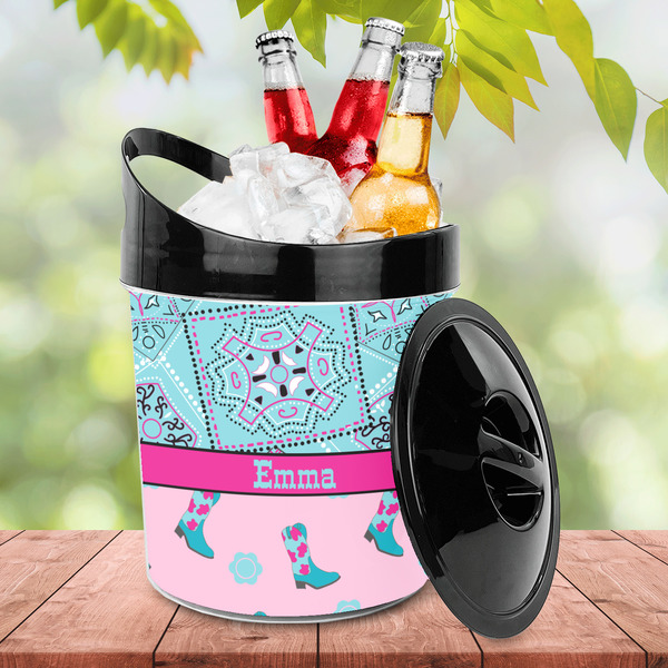 Cowgirl Plastic Ice Bucket - LIFESTYLE