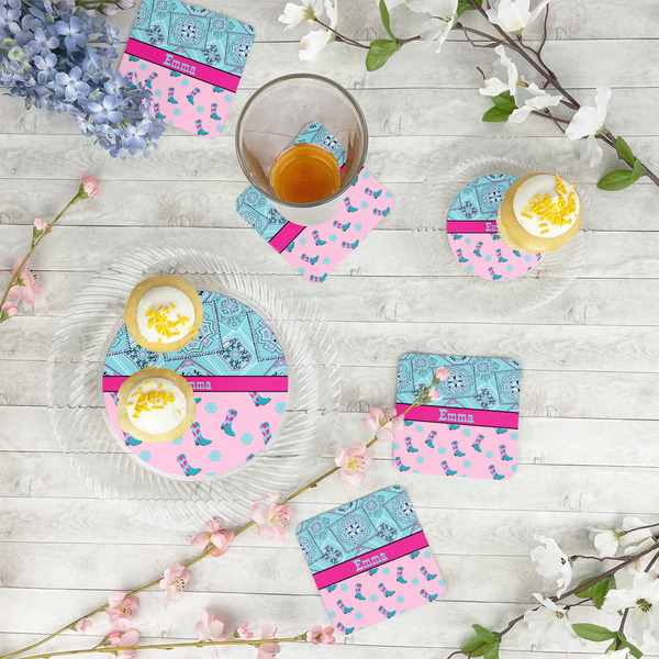 Cowgirl Plastic Party Dinner Plates - In Context