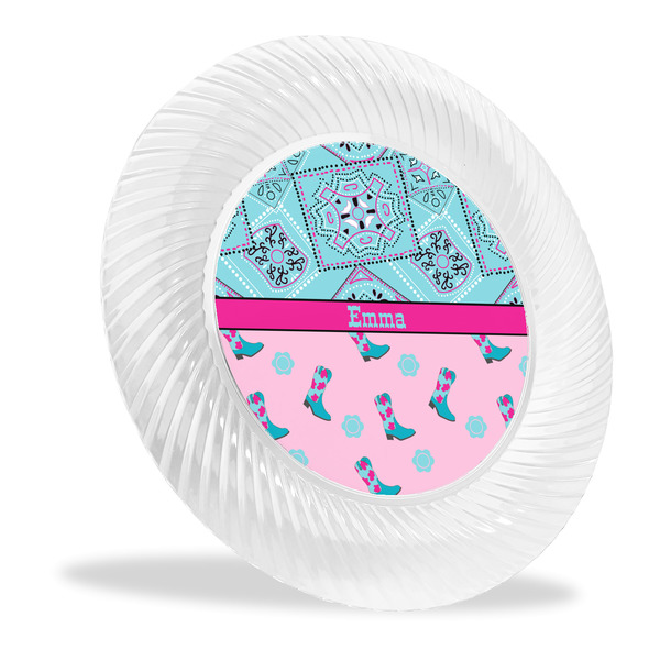 Custom Cowgirl Plastic Party Dinner Plates - 10" (Personalized)