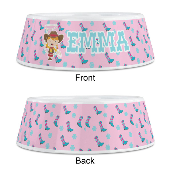 Cowgirl Plastic Pet Bowls - Medium - APPROVAL