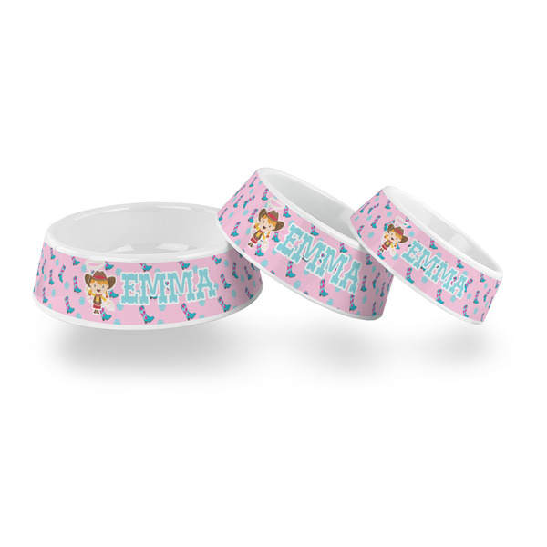 Cowgirl Plastic Pet Bowls - PARENT MAIN