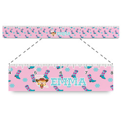 Cowgirl Plastic Ruler - 12" (Personalized)