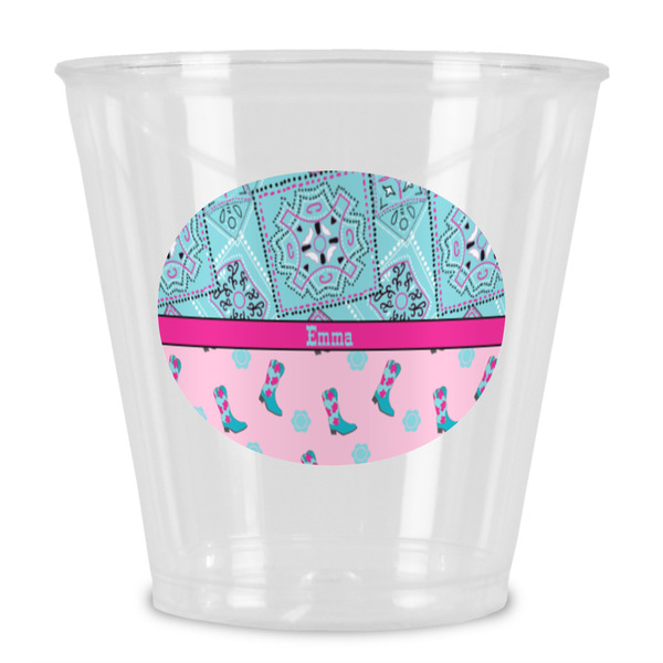 Custom Cowgirl Plastic Shot Glass (Personalized)