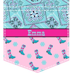 Cowgirl Iron On Faux Pocket (Personalized)