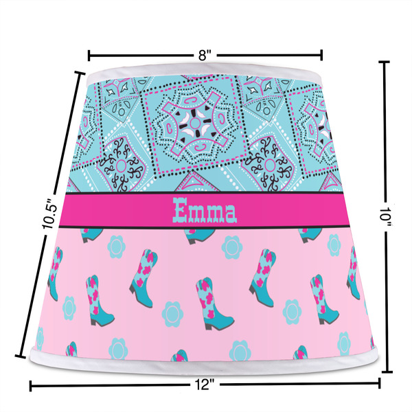 Cowgirl Poly Film Empire Lampshade - Dimensions