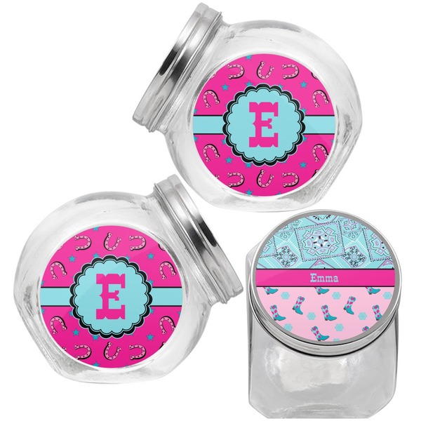 Cowgirl Puppy Treat Jar - Top Left Right