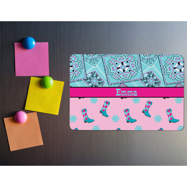 Cowgirl Rectangular Fridge Magnet - LIFESTYLE