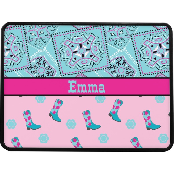 Cowgirl Rectangular Trailer Hitch Cover (Personalized)