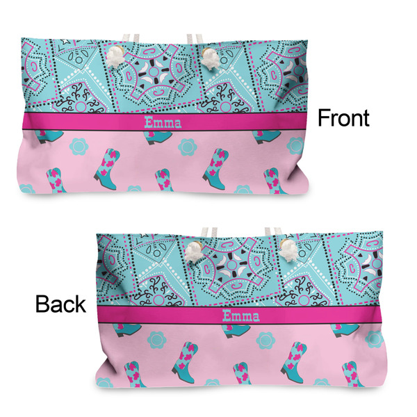 Cowgirl Large Rope Tote - From & Back View