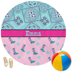Cowgirl Round Beach Towel (Personalized)