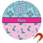 Cowgirl Round Car Magnet - 10" (Personalized)