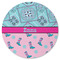 Cowgirl Round Rubber Backed Coaster (Personalized)