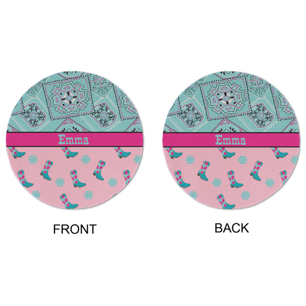 Cowgirl Round Linen Placemats - APPROVAL (double sided)