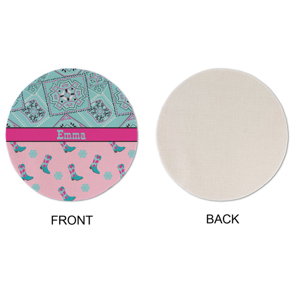Cowgirl Round Linen Placemats - APPROVAL (single sided)