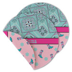 Cowgirl Round Linen Placemat - Double Sided - Set of 4 (Personalized)