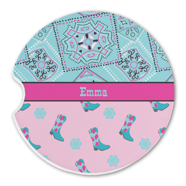 Cowgirl Sandstone Car Coaster - Single