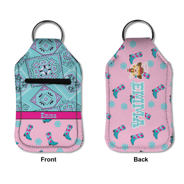 Cowgirl Sanitizer Holder Keychain - Small APPROVAL (Flat)