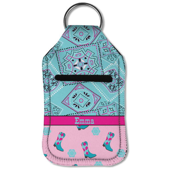 Cowgirl Sanitizer Holder Keychain - Small (Front Flat)