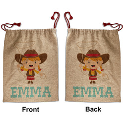 Cowgirl Santa Sack - Front & Back (Personalized)