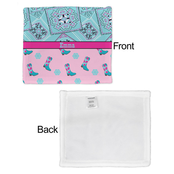 Cowgirl Security Blanket - Front & White Back View