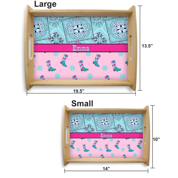 Cowgirl Serving Tray Wood Sizes