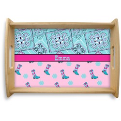 Cowgirl Natural Wooden Tray - Small (Personalized)