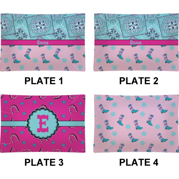 Cowgirl Set of Rectangular Appetizer / Dessert Plates (Approval)