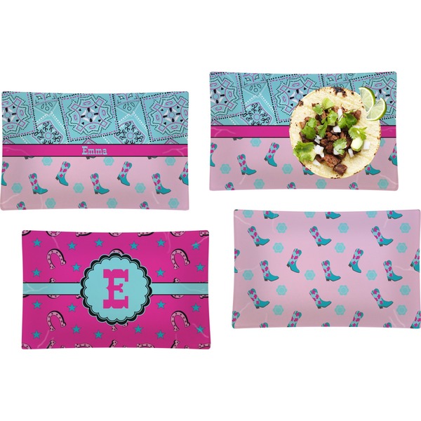 Cowgirl Set of Rectangular Dinner Plates