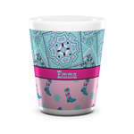 Cowgirl Ceramic Shot Glass - 1.5 oz - White - Single (Personalized)