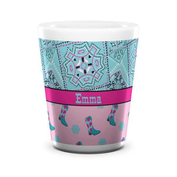 Cowgirl Shot Glass - White - FRONT