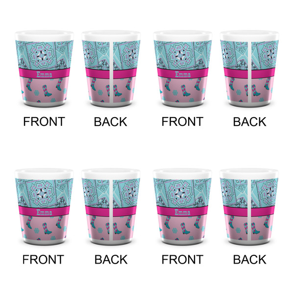 Cowgirl Shot Glass - White - Set of 4 - APPROVAL